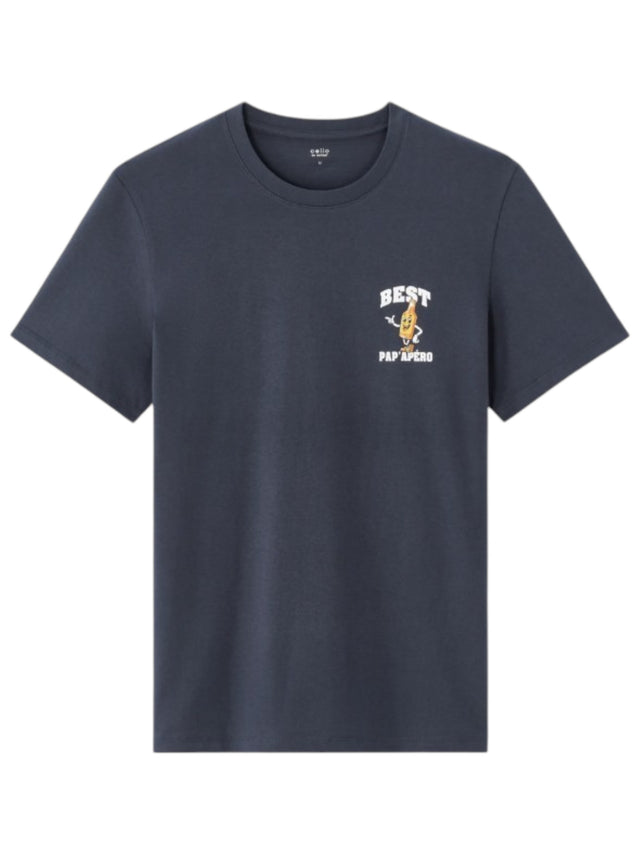 Image for Men's Printed Top,Navy