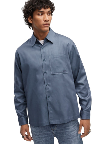 Image for Men's Plain Dress Shirt,Navy