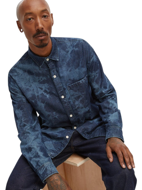 Image for Men's Washed Heather Dress Shirt,Navy