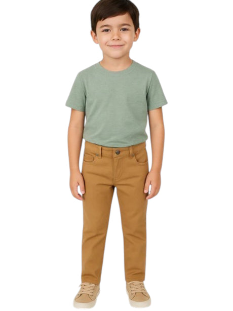 Image for Kids Boy's Plain Pant,Light Brown
