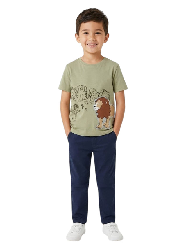 Image for Kids Boy's Printed Top,Dusty Green