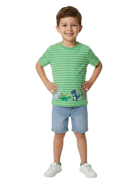 Image for Kids Boy's Stripped Top,Green