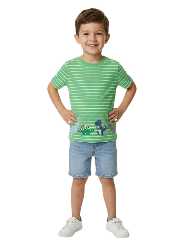 Image for Kids Boy's Stripped Top,Green