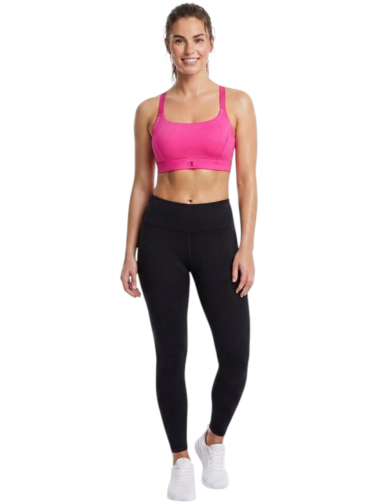 Image for Women's Plain Adjustable Sleeves Sport Bra,Pink