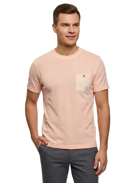 Image for Men's Textu8red Top,Light Apricot