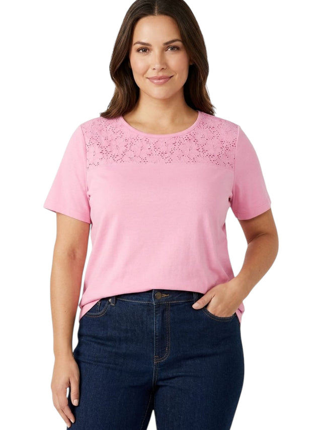 Image for Women's Texturesd Top,Pink