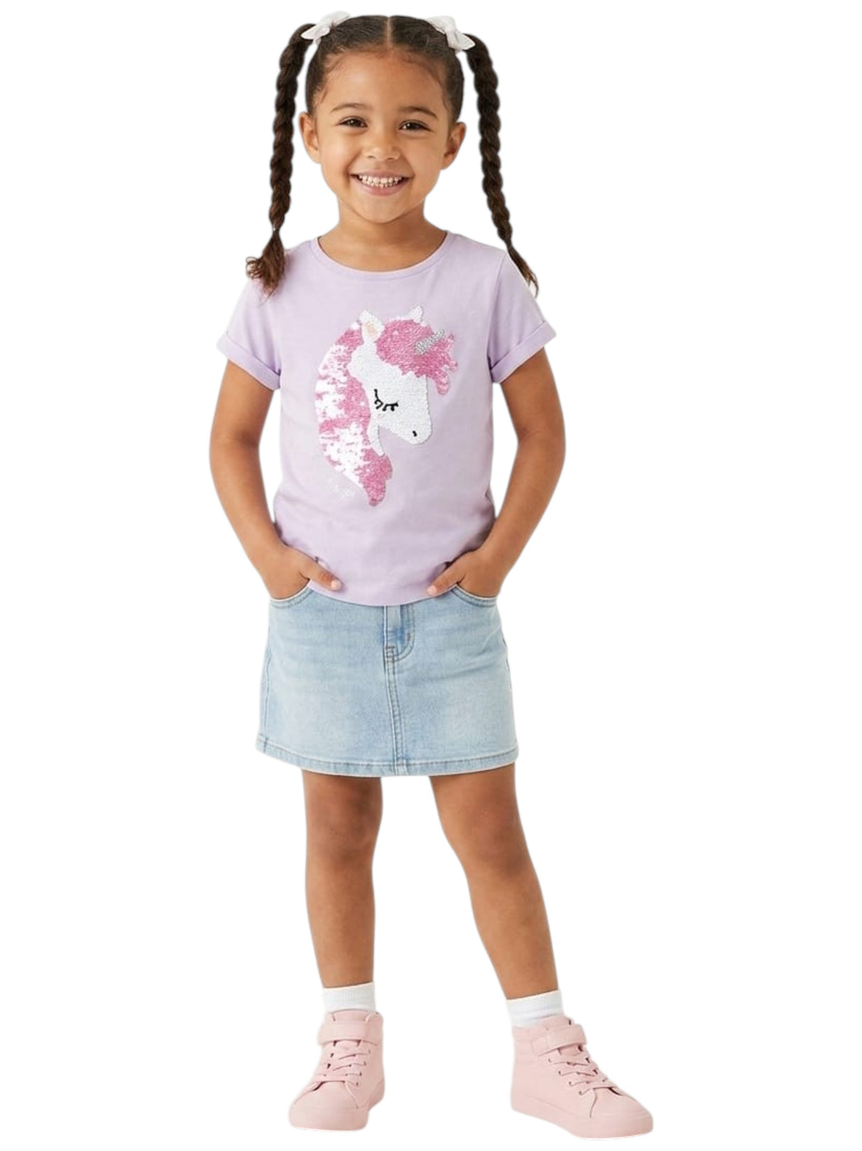 Image for Kids Girl's Sequined Top,Purple