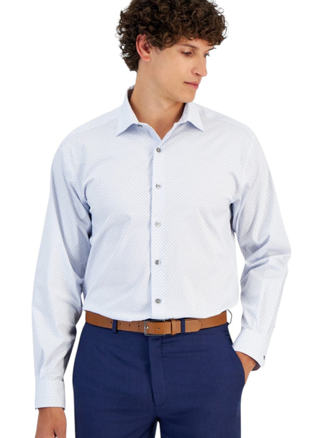 Image for Men's Printed Dress Shirt,Light Blue