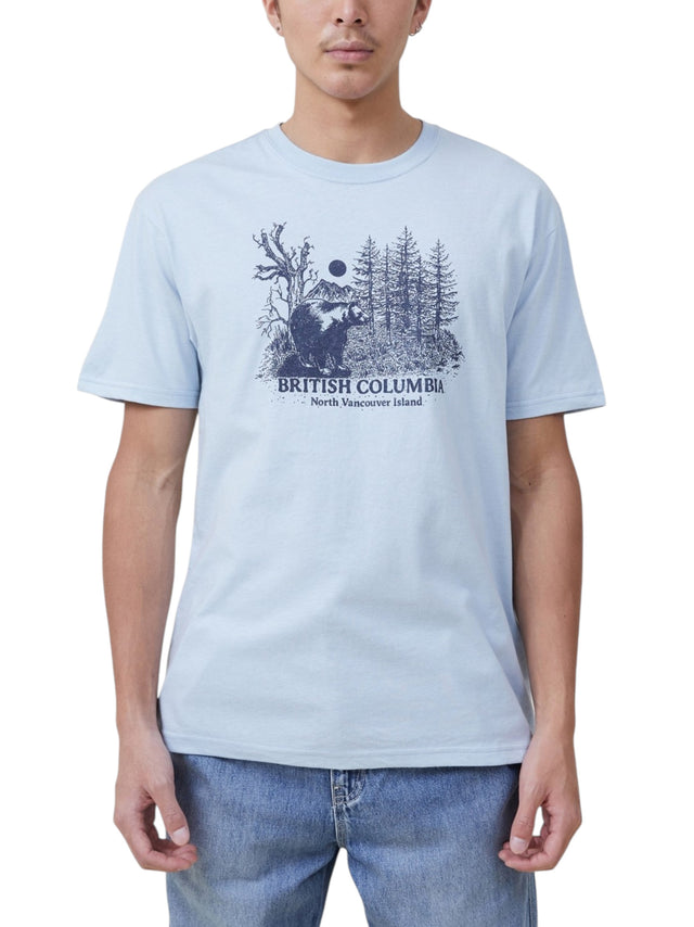 Image for Men's Printed Top,Light Blue