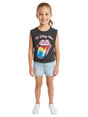 Image for Kids Girl's Printed Top,Dark Grey
