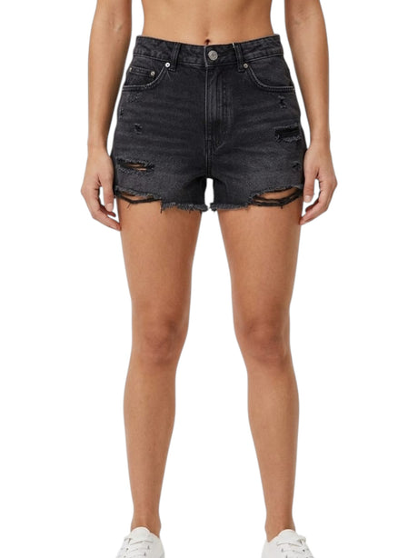 Image for Women's Ripped Jeans Short,Black
