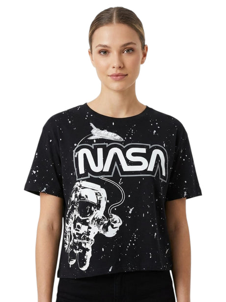 Image for Women's Printed Top,Black