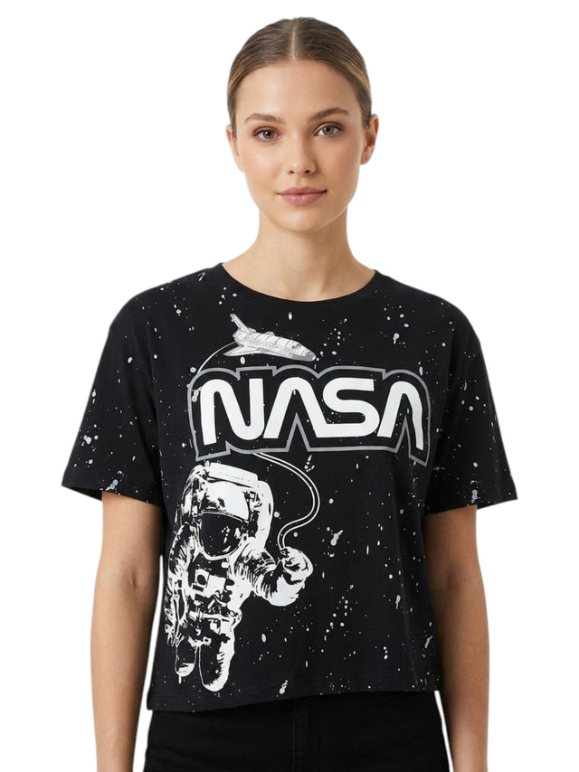 Image for Women's Printed Top,Black