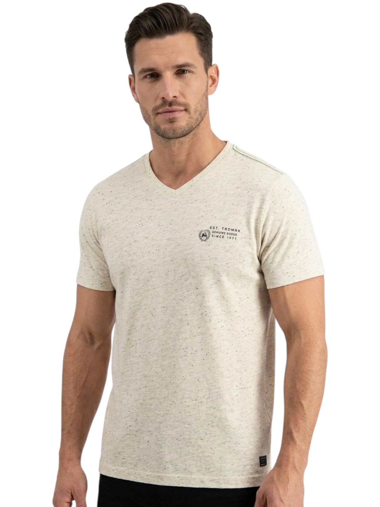 Image for Men's Textured Casual T-Shirt,Off White