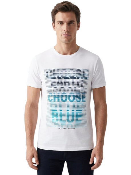 Image for Men's Printed Top,White