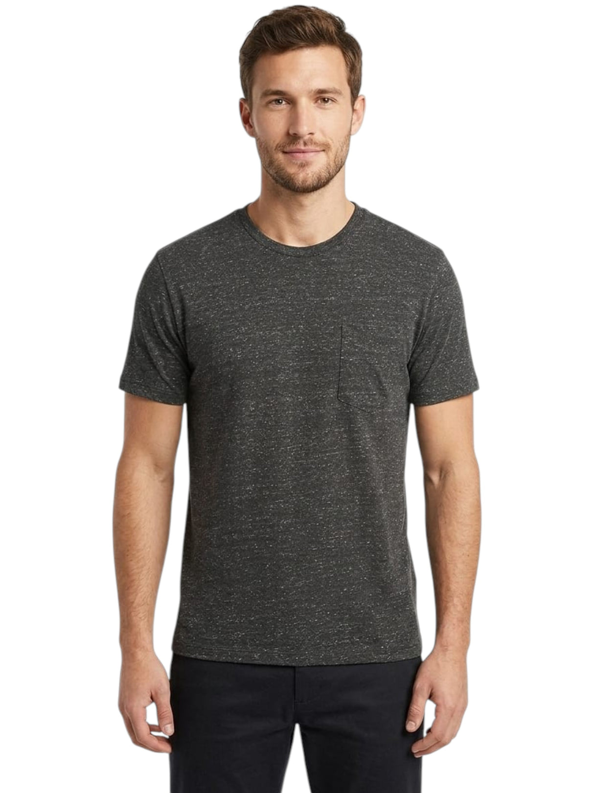 Image for Men's Heather Knitted Top,Black
