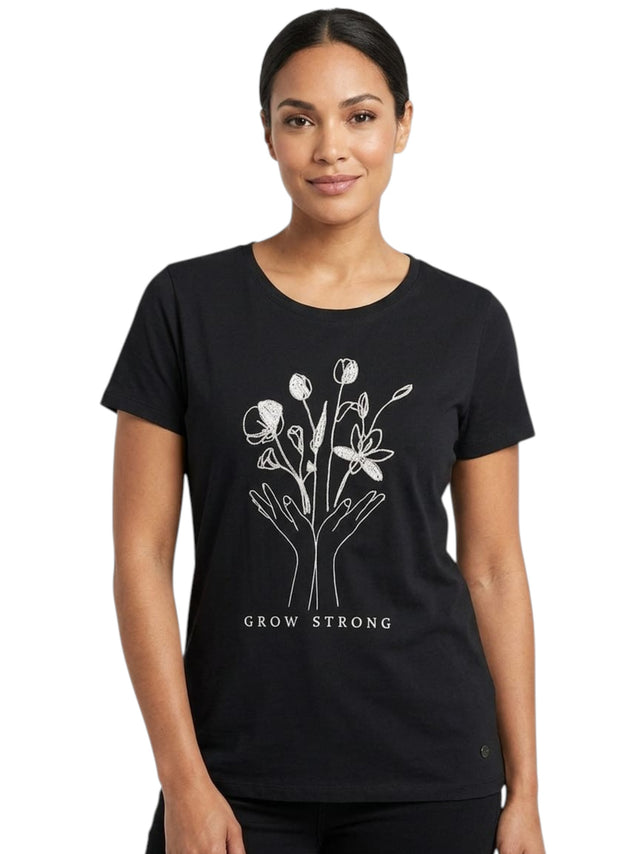 Image for Women's Embroidered Beads Details Top,Black
