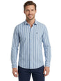 Image for Men's Stripped Dress Shirt,Blue