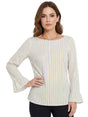 Image for Women's Stripped Top,White