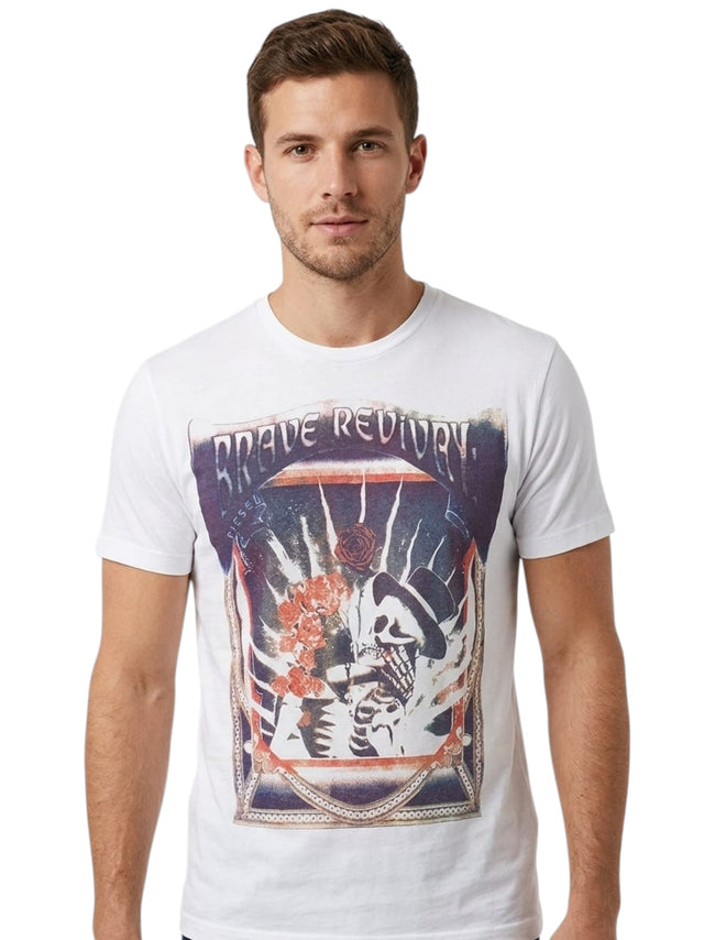 Image for Men's Printed Top,White