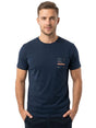 Image for Men's Back Printed Top,Navy