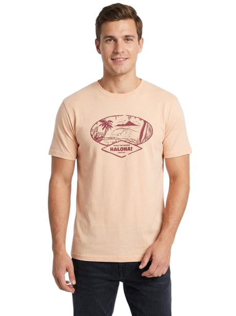 Image for Men's Printed Top,Apricot