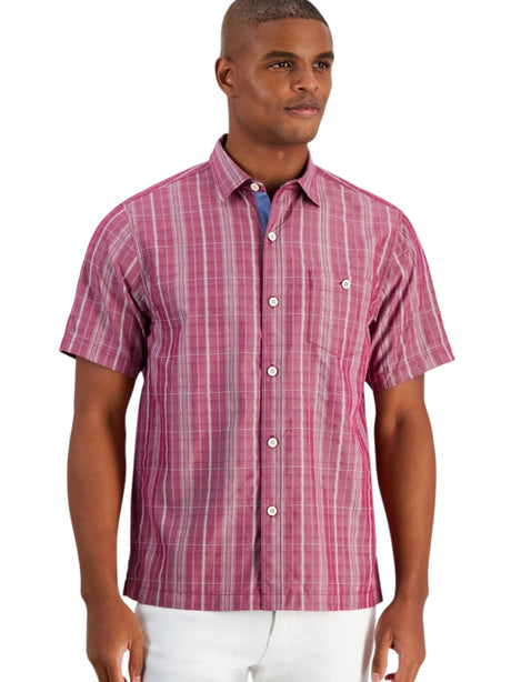 Image for Men's Stripped Dress Shirt,Dusty Rose