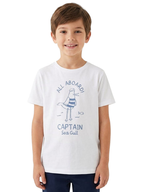 Image for Kids Boy's Printed Top,White