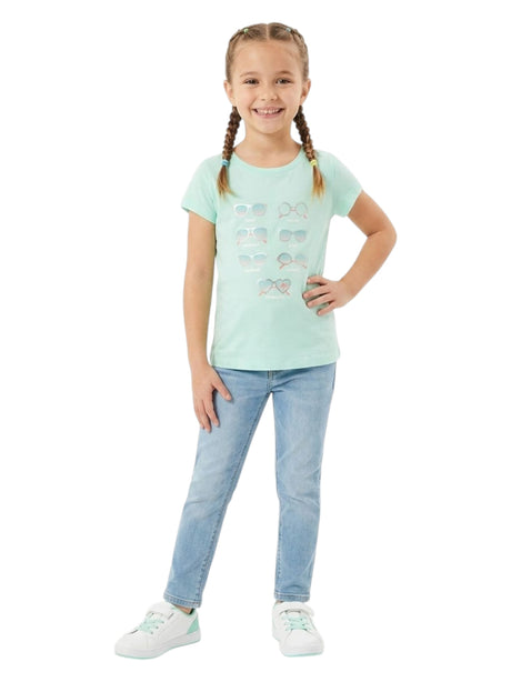 Image for Kids Girl's Printed Top,Aqua