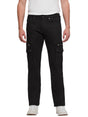 Image for Men's Plain Solid Cargo Jeans,Black