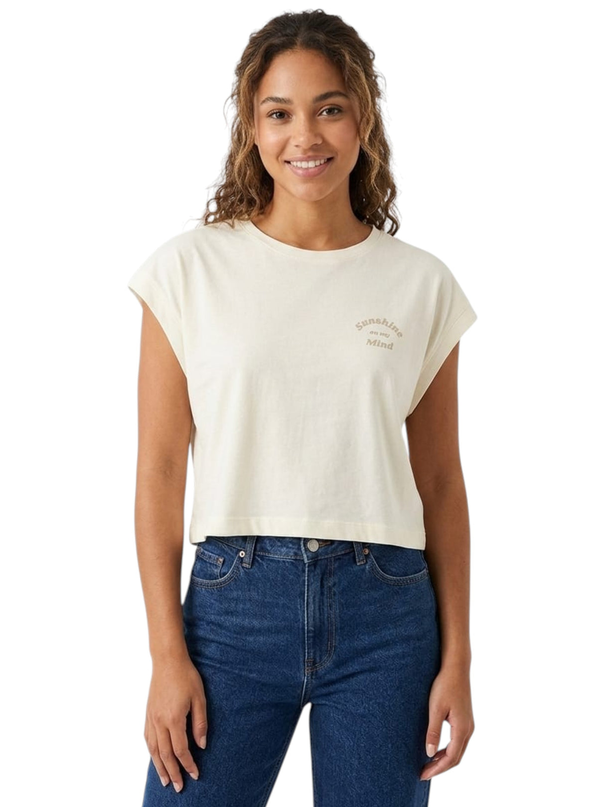 Image for Women's Printed Top,Light Beige