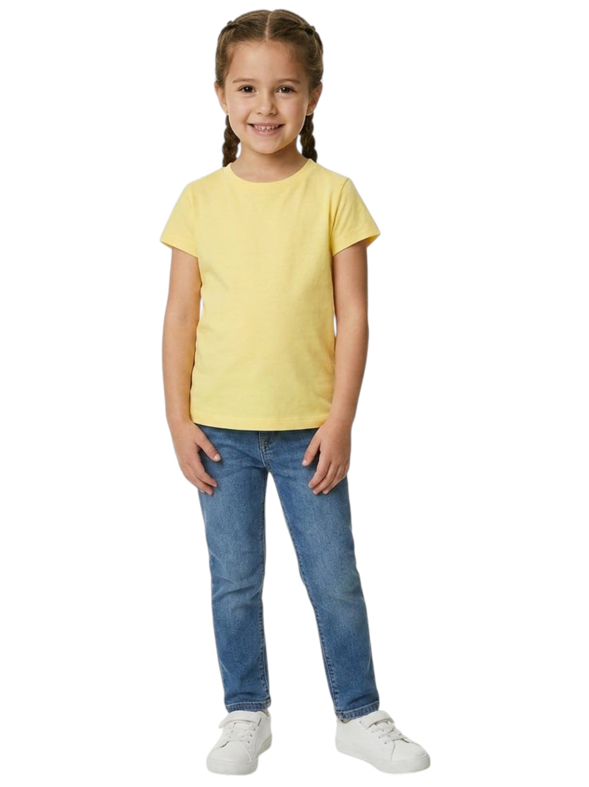 Image for Kids Girl's Plain Solid Top,Yellow