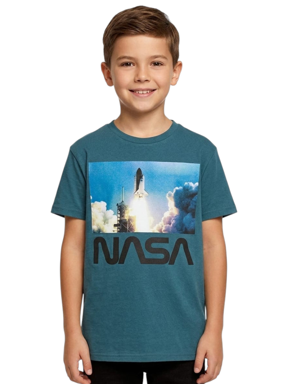 Image for Kids Boy's Brand Logo Printed Top,Dark Turquoise