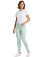 Image for Women's Plain Solid Jeans, Mint Green