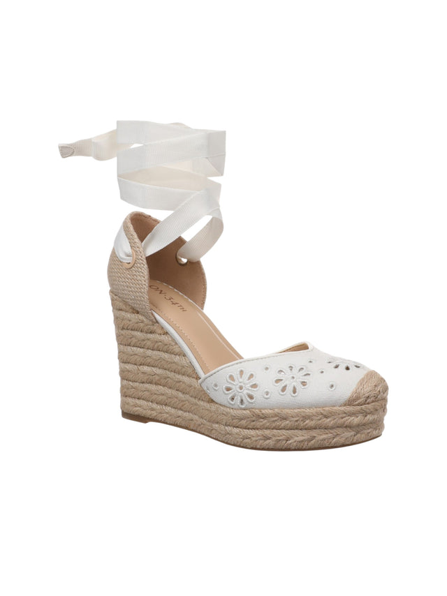 Image for Women's Textured Heeled Shoes,White
