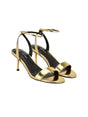 Image for Women's Glowey Ribbed Heeled Shoes,Gold