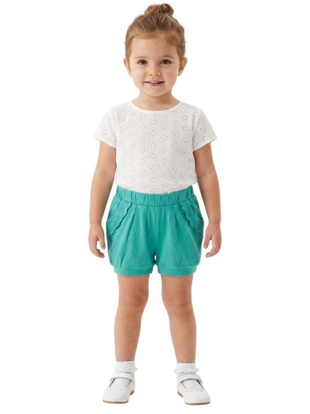 Image for Kids Girl's Plain Solid Short,Dark Turquoise