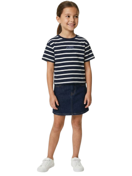 Image for Kids Girl's Striped Top,Navy/White
