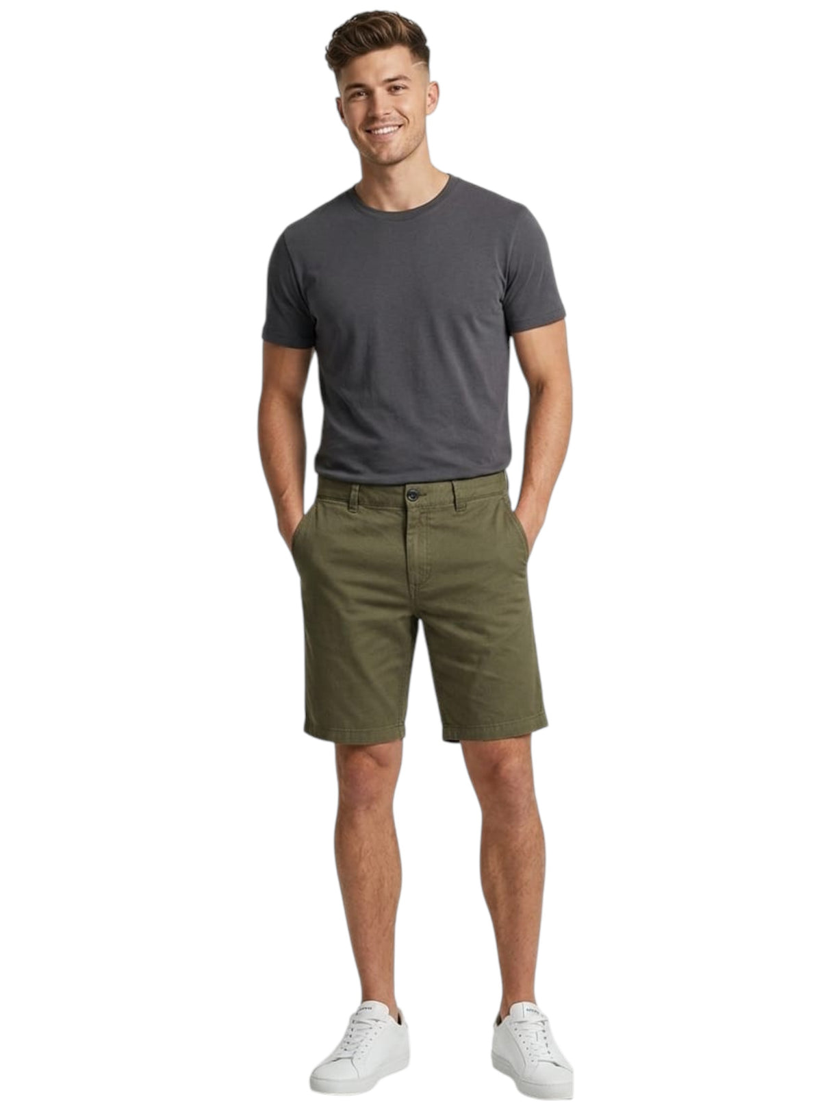 Image for Men's Plain Solid Short,Olive