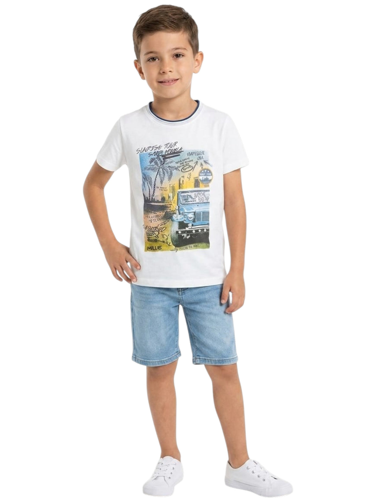 Image for Kids Boy's Printed Top,White