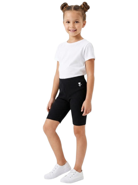 Image for Kids Girl's Ribbed Short,Black