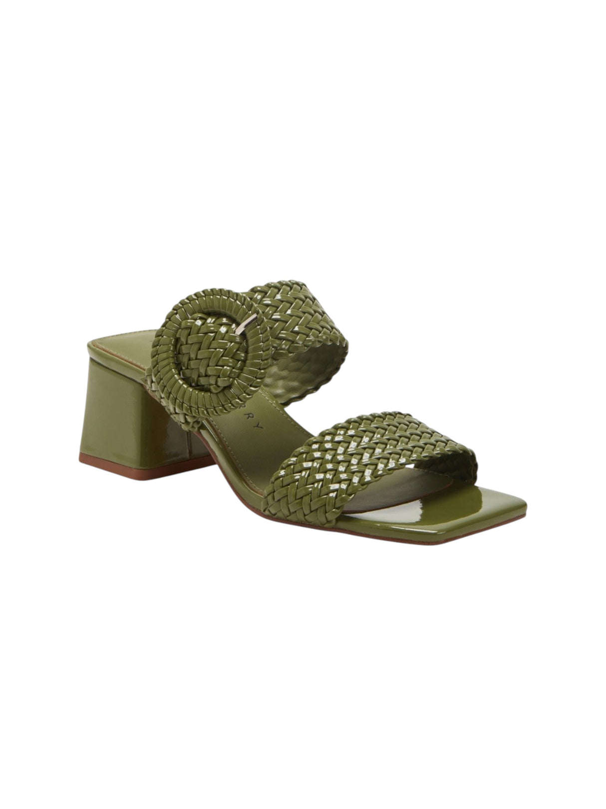 Image for Women's Ribbed Braided Heeled Shoes,Olive