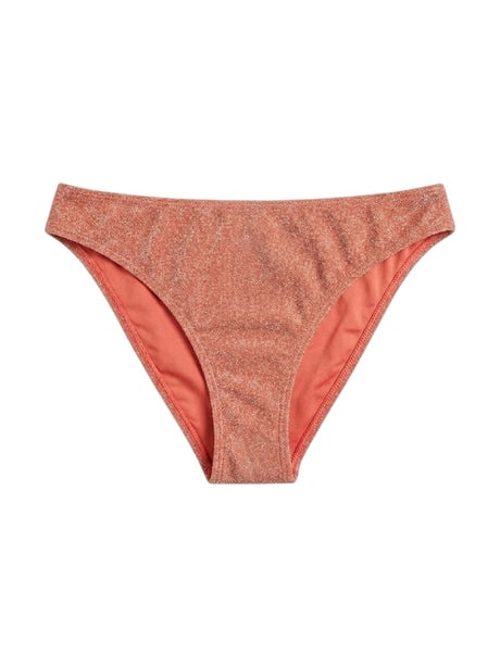 Image for Women's Plain Glitter Bikini Bottom,Brick