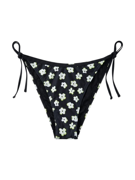 Image for Women's Floral Printed Bikini Bottom,Black