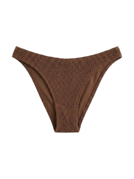 Image for Women's Textured Bikini Bottom,Brown