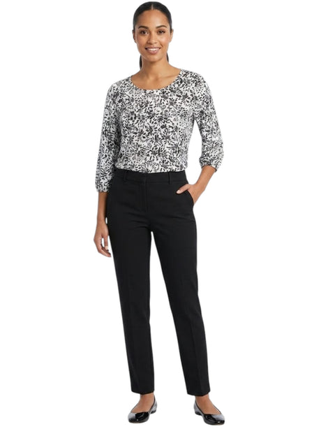 Image for Women's Printed Top,Black/White