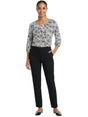 Image for Women's Printed Top,Black/White