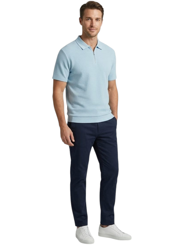 Image for Men's Textured Top,Light Blue