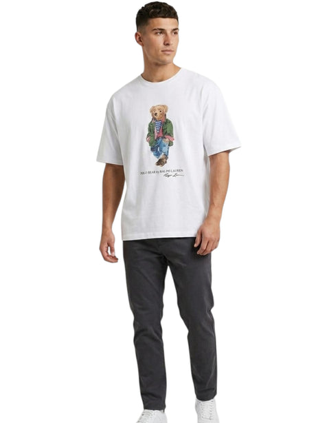 Image for Men's Brand Logo Printed Top,White