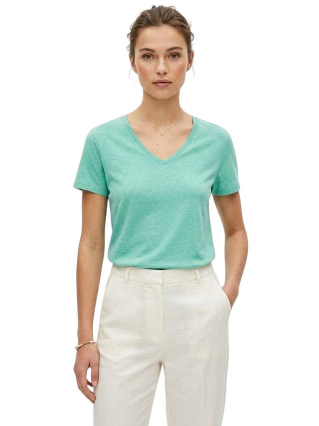 Image for Women's Plain Solid Top,Mint Green